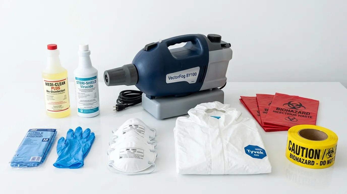 Professional biohazard remediation crew working in Dade City